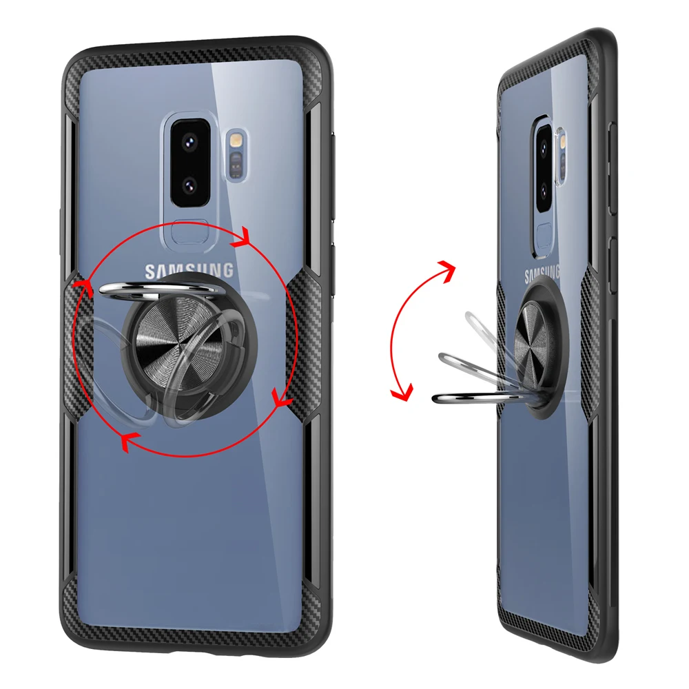 Прозрачный автомобильный держатель кольцо чехол для телефона samsung Galaxy S9 плюс