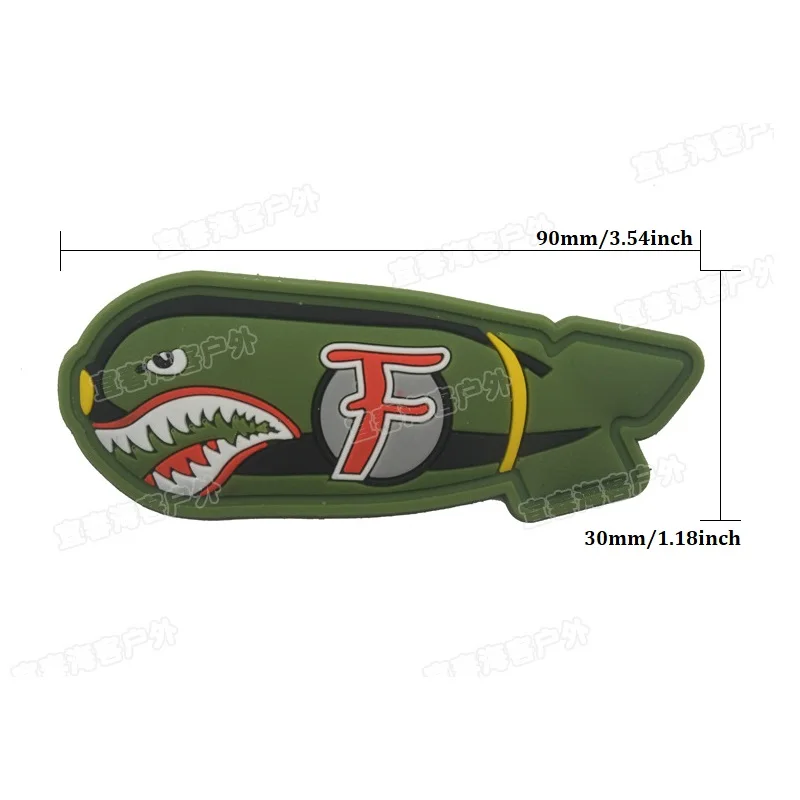 WW 2 P-40 Fighter PVC Drop резиновые накладные патчи Военная Тактическая повязка на руку