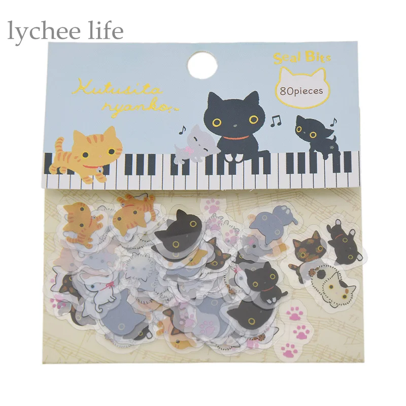 1 упаковка N на английском стикер с милым котом кутуситой нианко наклейка сделай