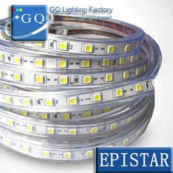 

5m Fedex DHL UPS 5050 led strip ribbon bundle string rope 110V 120V220V 230v 240v 60LEDS / m