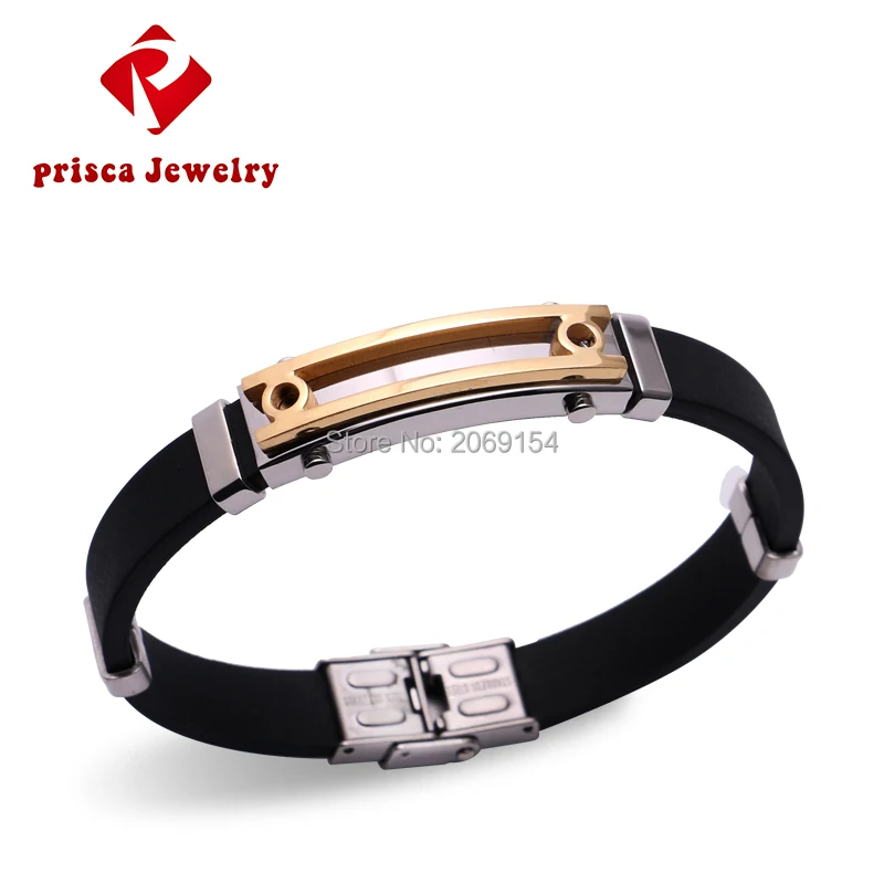 Мужской золотой браслет силиконовый модные ювелирные изделия браслеты Charrm из