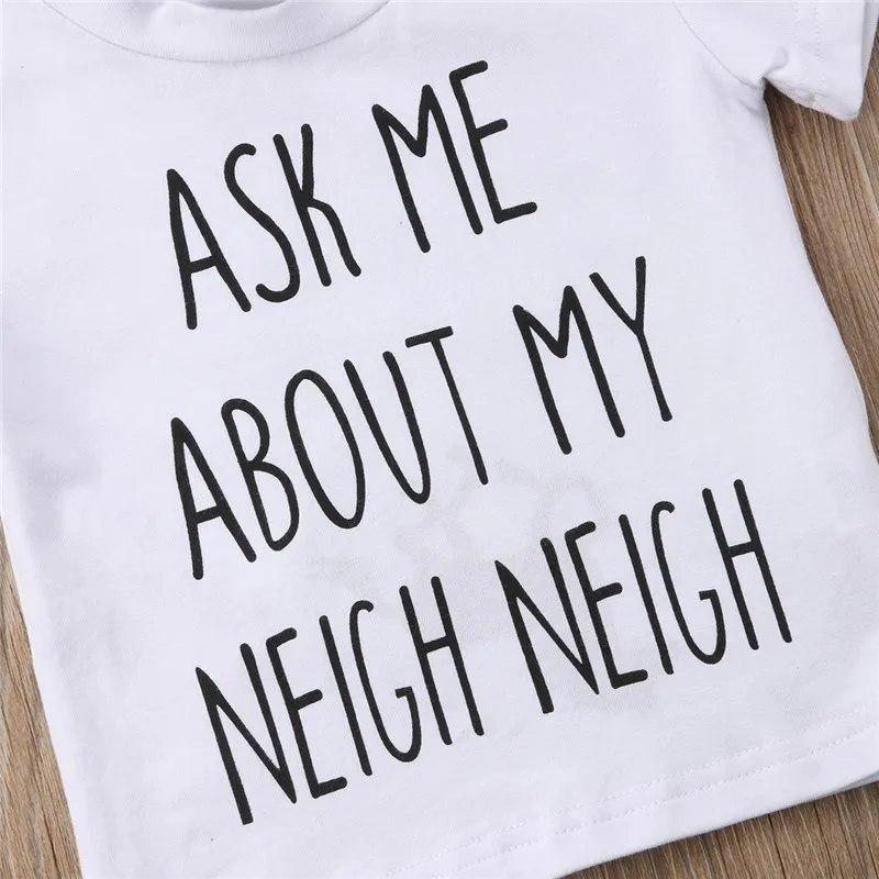 Футболка с надписью Лошадь для новорожденных мальчиков и девочек|Тройники| |