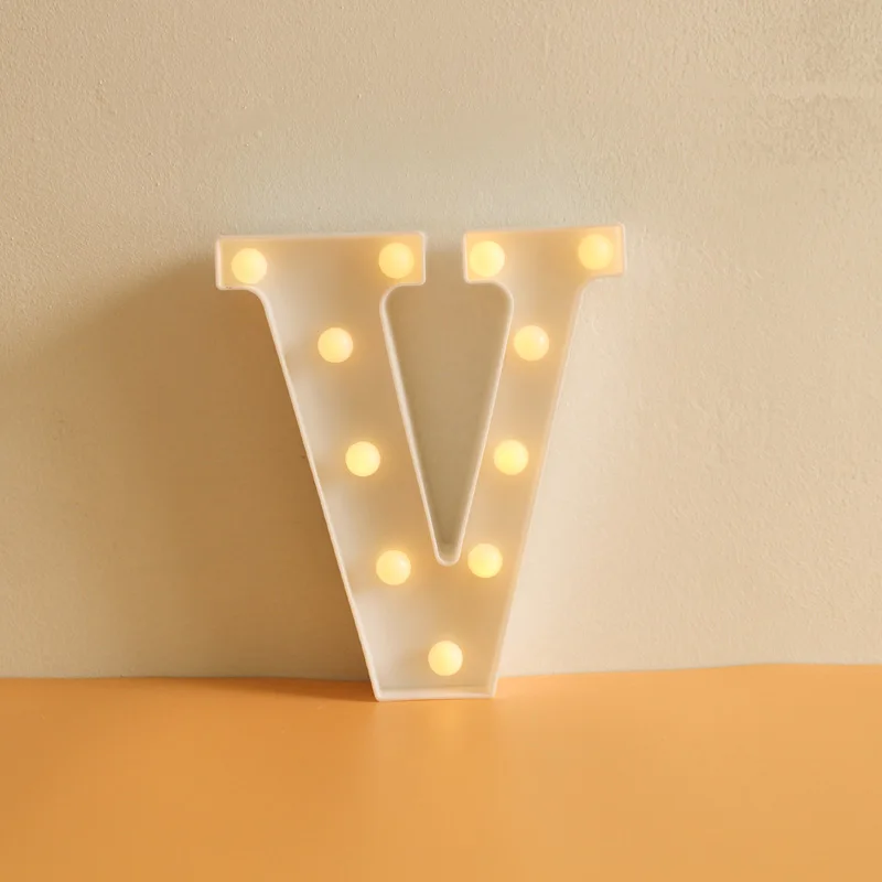Креативный светодиодный ночник с буквенным принтом 26 Английских алфавитов лампа