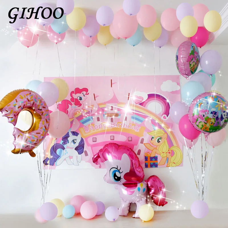 1 шт 3D DIY CuteRainbow фольгированные шары розовый синий фиолетовый стоячие шары Свадебные украшения для дня рождения Детские игрушки