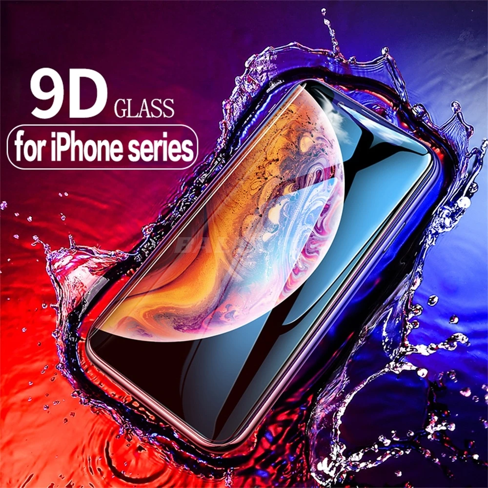 Защитная пленка для экрана BALMORA 9D iPhone X XR XS Max прозрачная стеклянная телефона 6 6s 7 8