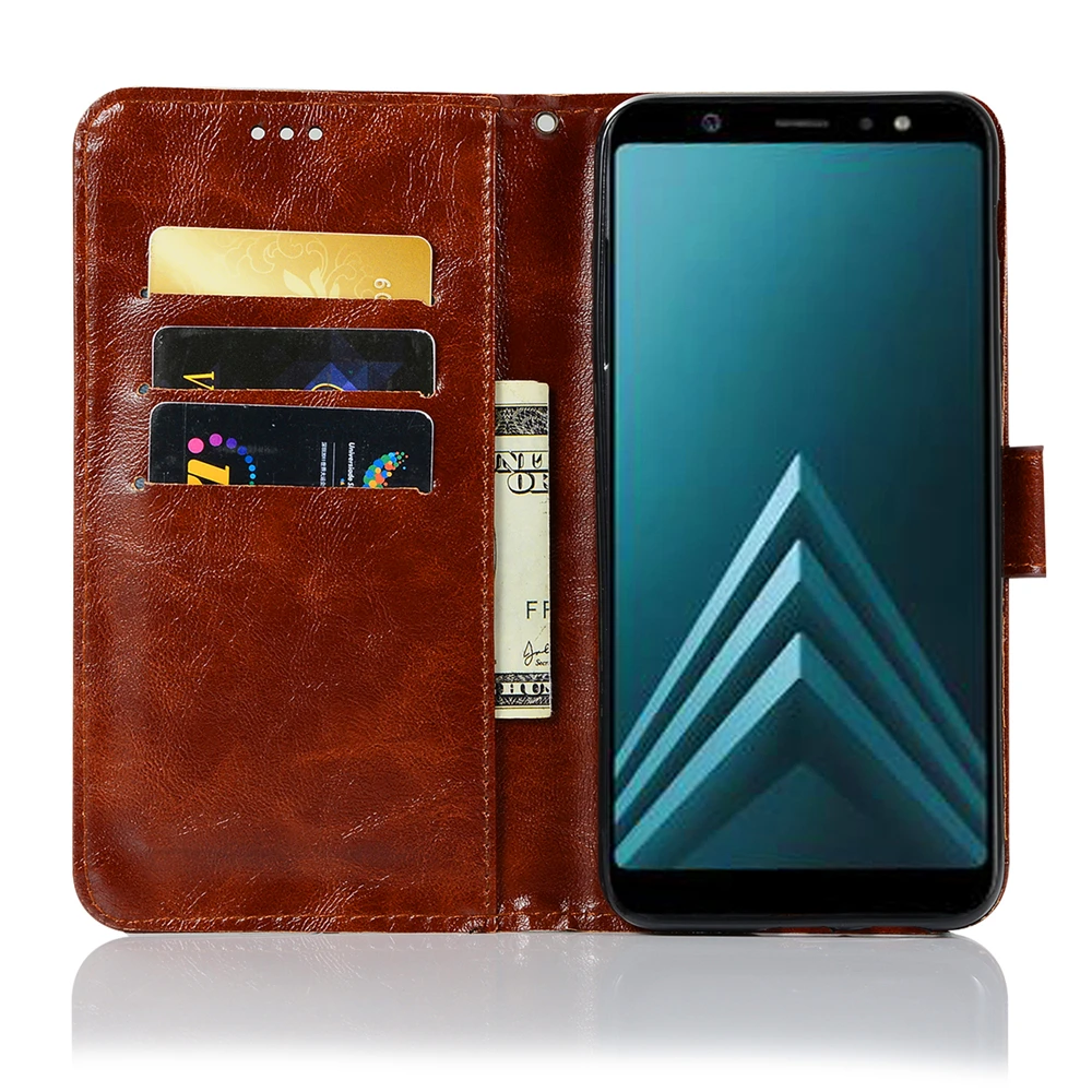 Кожаный флип-чехол для Samsung Galaxy A3 A5 2016 A7 2017 A6 A8 Plus A9 Star Lite 2018 чехлы с бумажником и