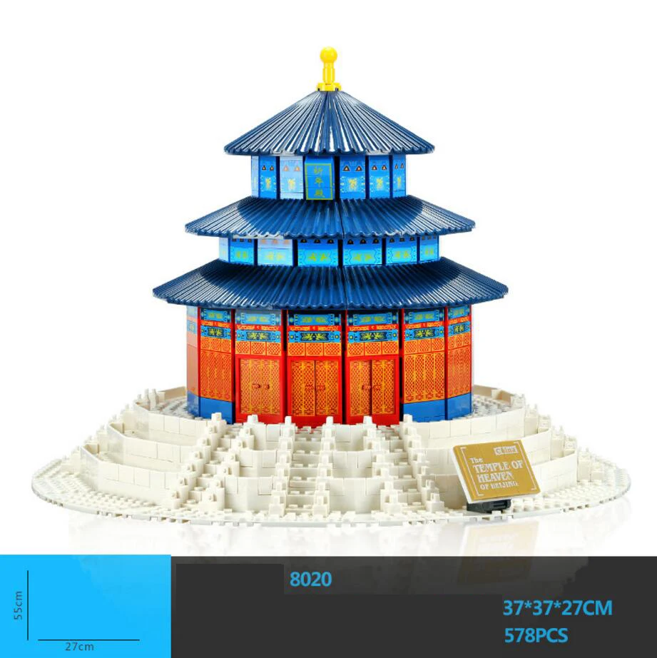 

Classic World Famous Architecture The Temple Of Heaven Beijing China Perking Build Block Model Brick Educational Toys Collection