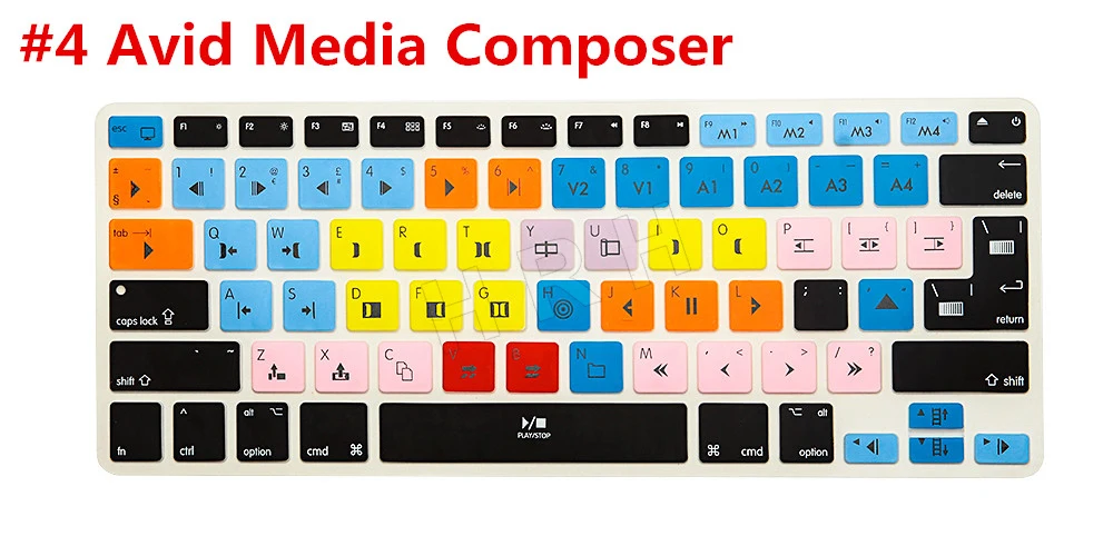 For Avid Media Composer Functional Shortcut Silicone Keyboard Cover Skin for Macbook Air 13 inch Pro 15 US&ampEU | Компьютеры и офис
