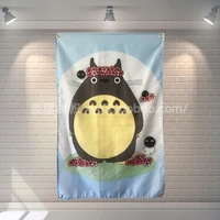 my neighbor totorocartoon movie poster banners childrens room wall decor hanging art waterproof cloth polyester fabric flags