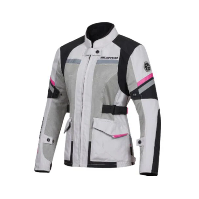 JK60W pink jacket SCOYCO, Женская мотоциклетная куртка, летняя, сетчатая, для мотокросса, куртка для езды на велосипеде, светоотражающая, Chaqueta Jaqueta Moto, для четырех сезонов - Цвет: JK60W pink jacket