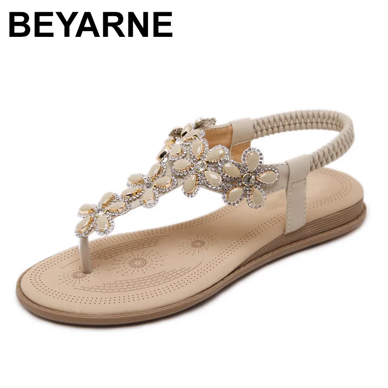 Женские босоножки с бусинами на плоской подошве|ladies flip flops|sandals beadsflat sandals |