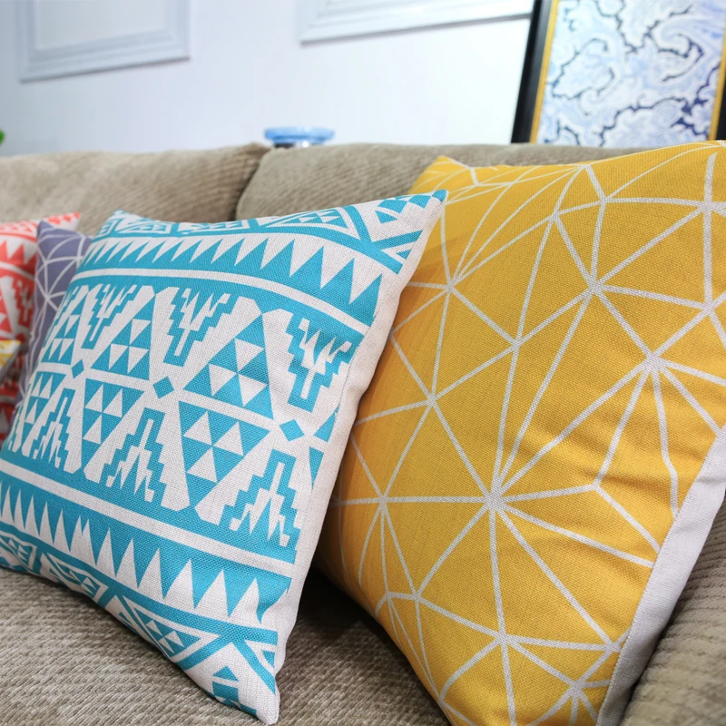 Декоративные подушки в скандинавском стиле Плотные хлопковые льняные