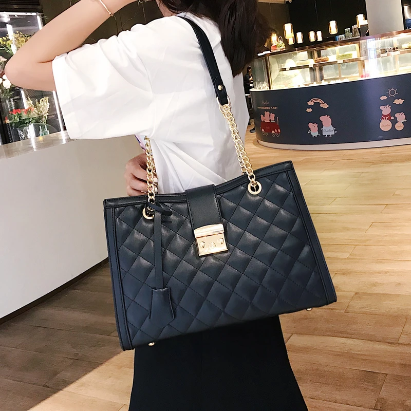 21 Клубная брендовая Большая вместительная женская сумка для покупок модная на