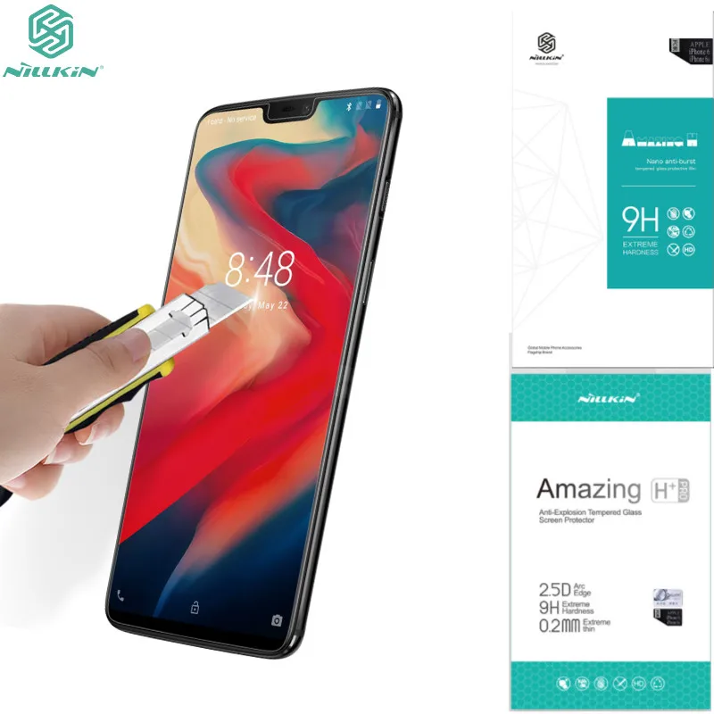 Oneplus 6 протектор экрана из закаленного стекла NILLKIN H/H+ Pro Анти-защитное стекло защитная пленка для экрана для One plus 6 1+ 6