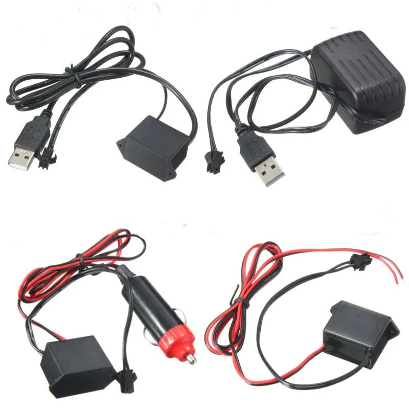 DC 12V Driver Controller For 1-10M LED Strip Light Black Red El Wire Glow Flexible Neon Decor Car Party Decoration | Освещение