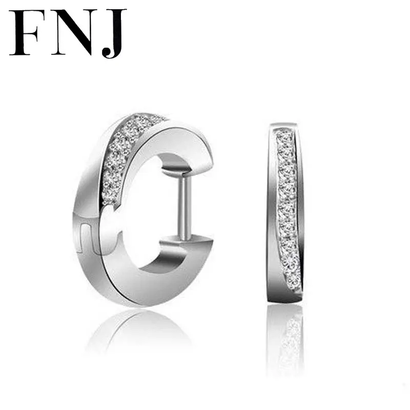 Женские серьги кольца из серебра 925 пробы с фианитами|hoop earrings|crystal zirconearrings hoop earrings