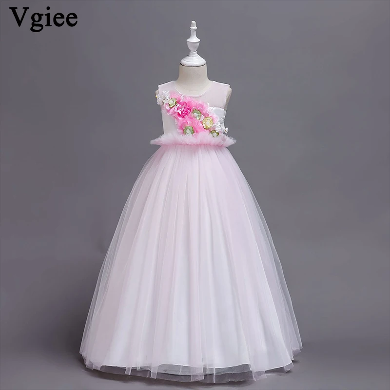 Vgiee/Детские платья для девочек коллекция 2019 года вечерние принцессы длиной до