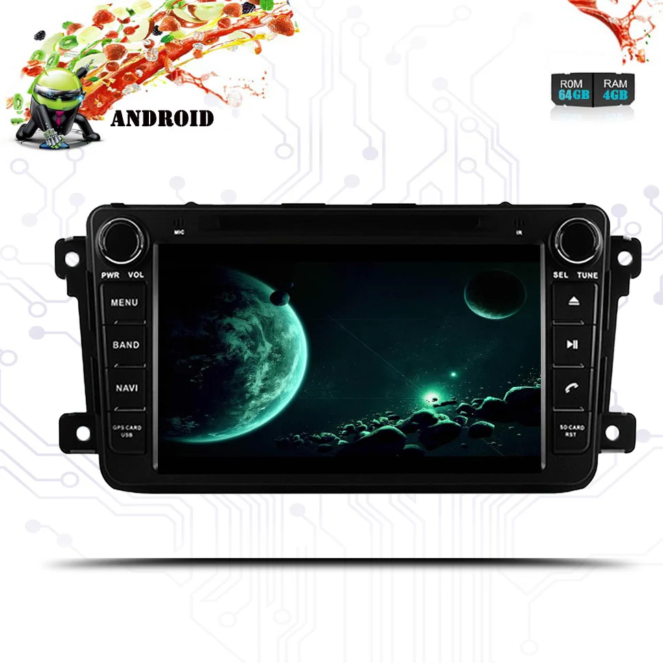 2Din 1024*600 Android9.0 для Mazda CX9 автомобильный DVD плеер 8 &quotGPS навигация 4G + 64G телефонная