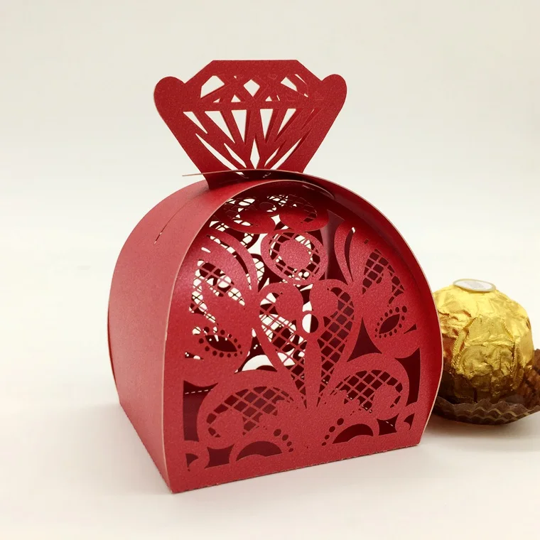 100 шт. коробки для конфет с лентой | Дом и сад