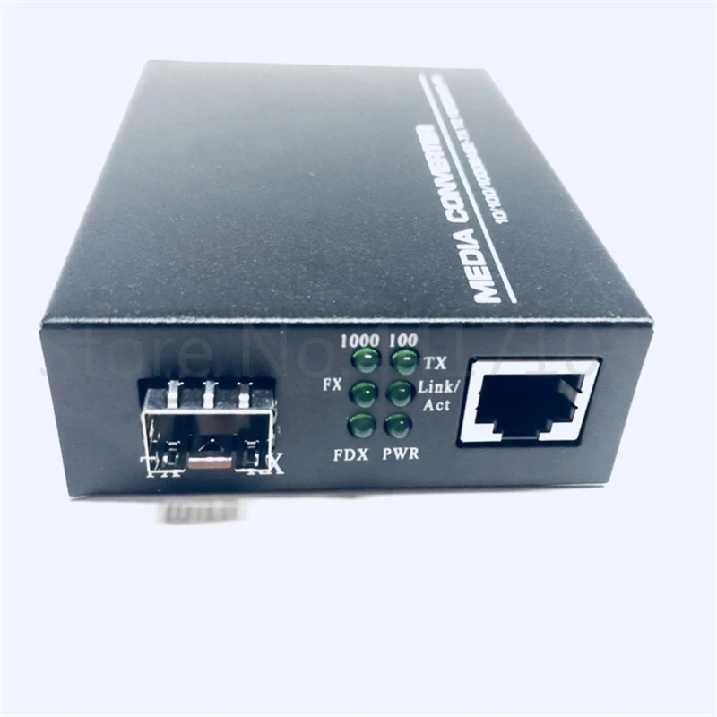 SFP волоконно RJ45 конвертер Gigabit DIP переключатель медиаконвертер 1000 м гигабитный