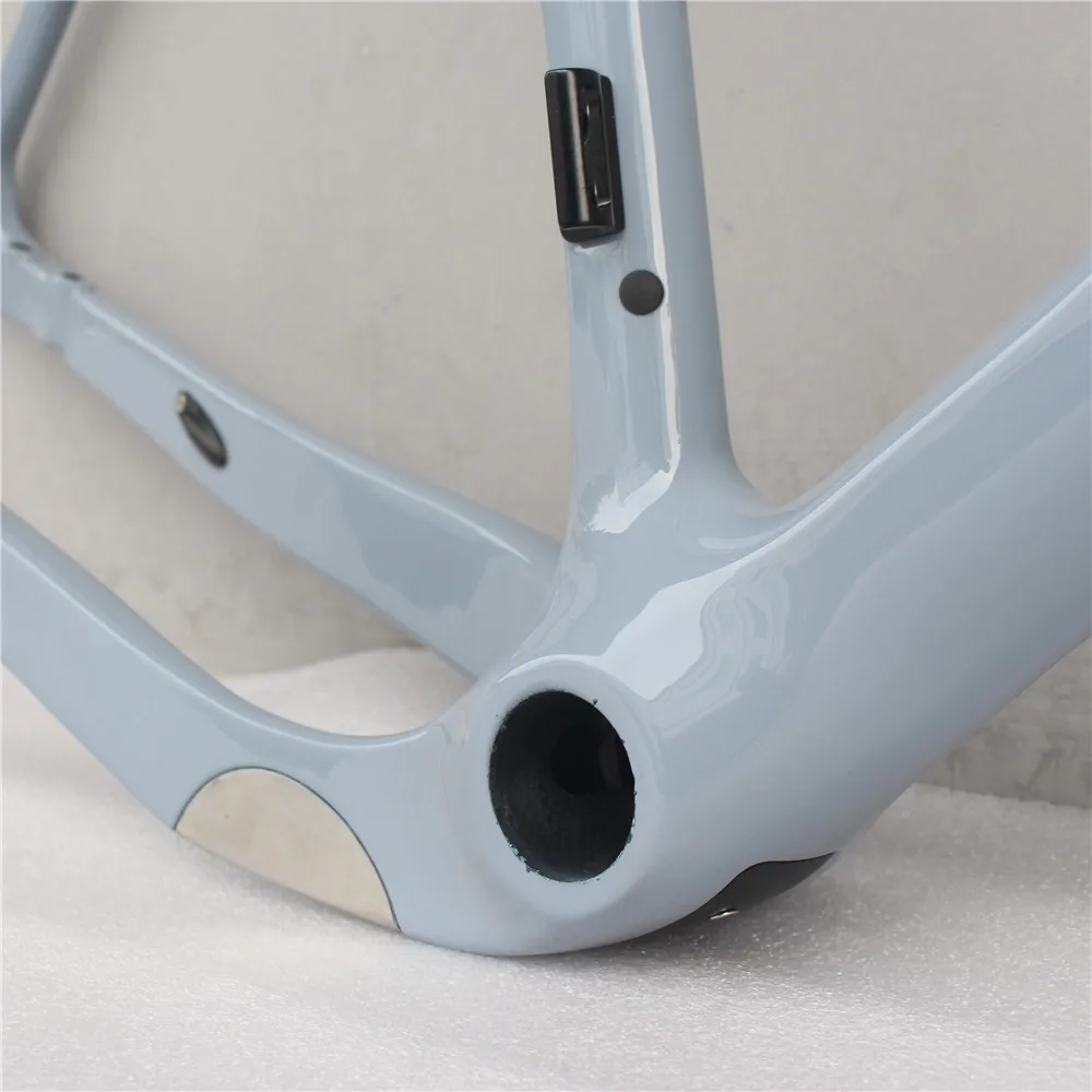 Toray Полностью углеродное волокно Гравийный велосипедный велосипедный рама 700*40с 142*12 Размер S/M/L/XL Cyclocross Road Frameset on.