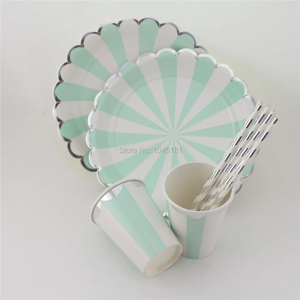 Мятный Серебряный свадебный Декор поставки ткани кисточкой Гирлянда бумажные