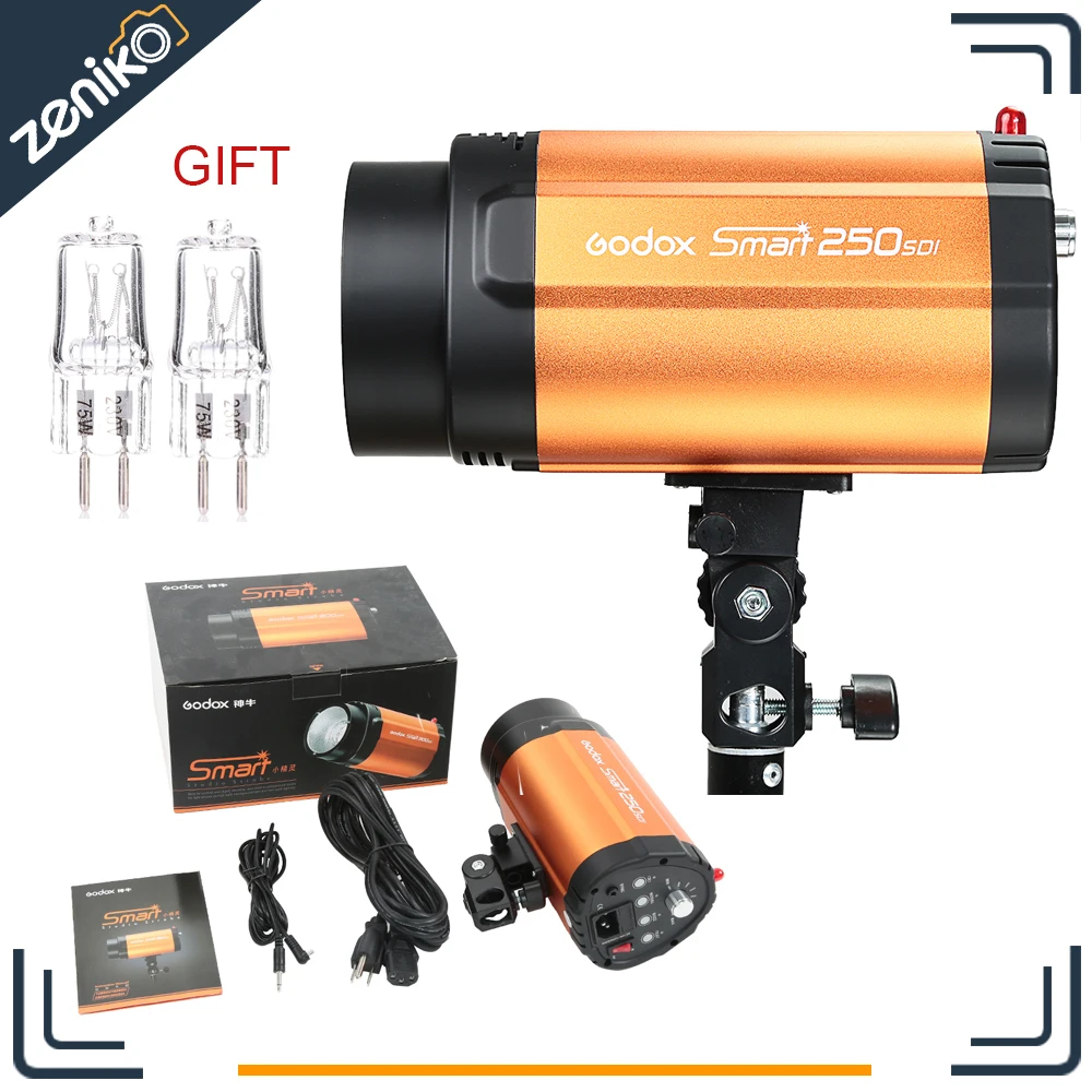 Free Shipping New Version Godox Smart 250SDI 250WS Photo Mini Studio Strobe Flash Speedlite Lamp Head 220V 110V | Электроника