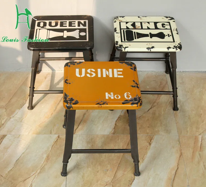 Старинная железная обувь высокие стулья Лофт индастриал ветер американский