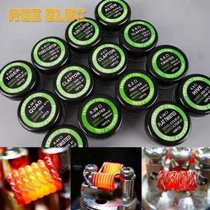 10 штук кор. A1 Alien Clapton плоский Тигр плавленый микс скрученный улей QUAD готовые катушки для RDA атомайзер Vape ручка DIY аксессуар катушка