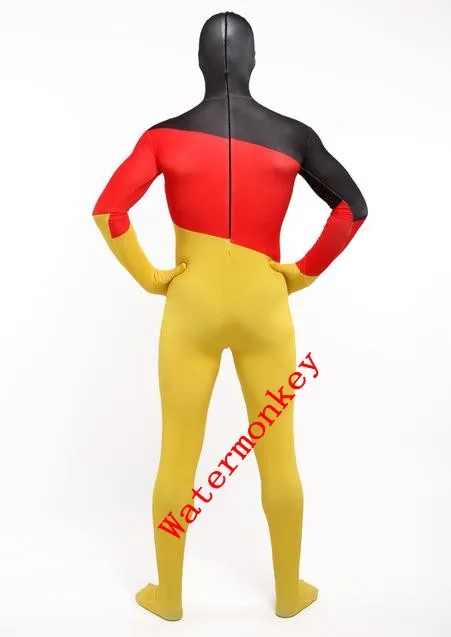 Германия зентай с флагом полный костюм вторая кожа нарядное платье Детские