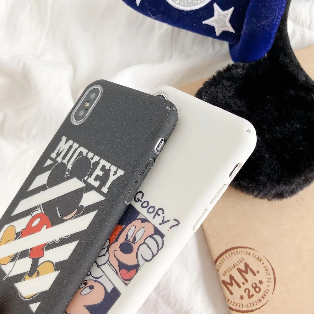 ORYKSZ Cute Cartoon Mickey Pattern Phone Case For iPhone 6 6s 8 X XS MAX XR Cover 7 plus Hard PC Back Fundas |