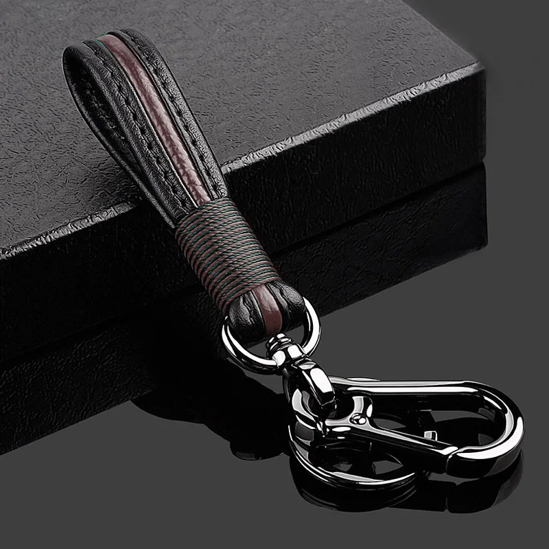 Ring buckle Универсальный мотоцикл автомобильный брелок кольцо брелок ручной работы кожаная пряжка подковы ювелирный держатель ключей металлический кулон сумка подарки - Название цвета: Ring buckle