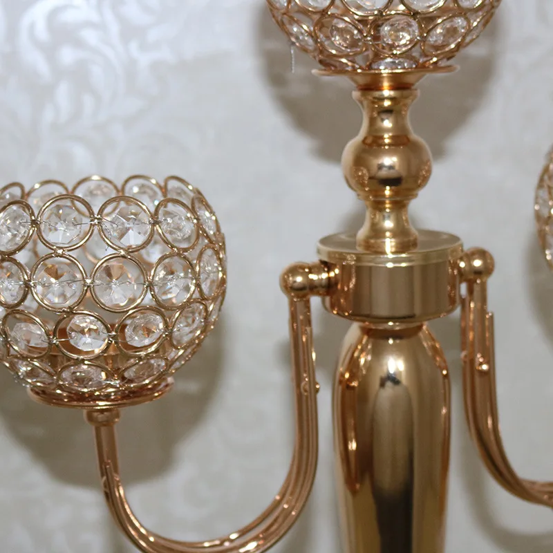 European metal candlestick decoration gold luxury candle ware venue atmosphere layout supplies 10pcs | Дом и сад