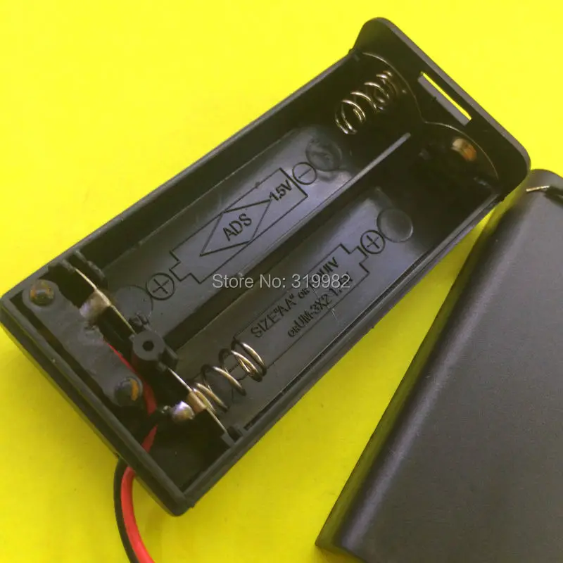 20 шт. коробка для батарей 2 держатель батарейки AA 2X1.5V 3V с проводом свинцовая