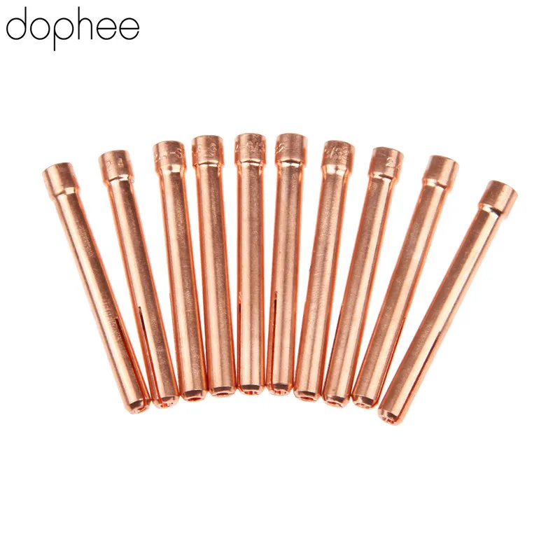 dophee 10pcs 3/32&quot 10N24 TIG Collet Tips For WP17 18 26 Welding Torch Series Miller Diamondback DB17 and DB26 Torches New |