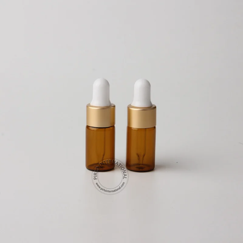 Бесплатная доставка флакон-капельница 50 шт./лот 3 мл флакон из янтарного стекла с