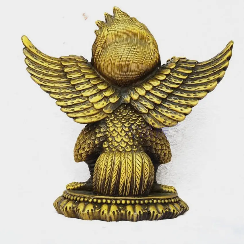tibet buddhism Bronze Fly Bird Winged Garuda Redpoll God Tantra Buddha Statue | Дом и сад