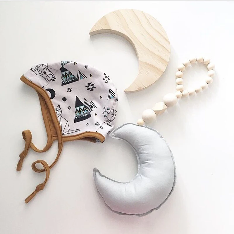 Деревянные бусины в скандинавском стиле Луна звезда сердце украшения Ловец снов