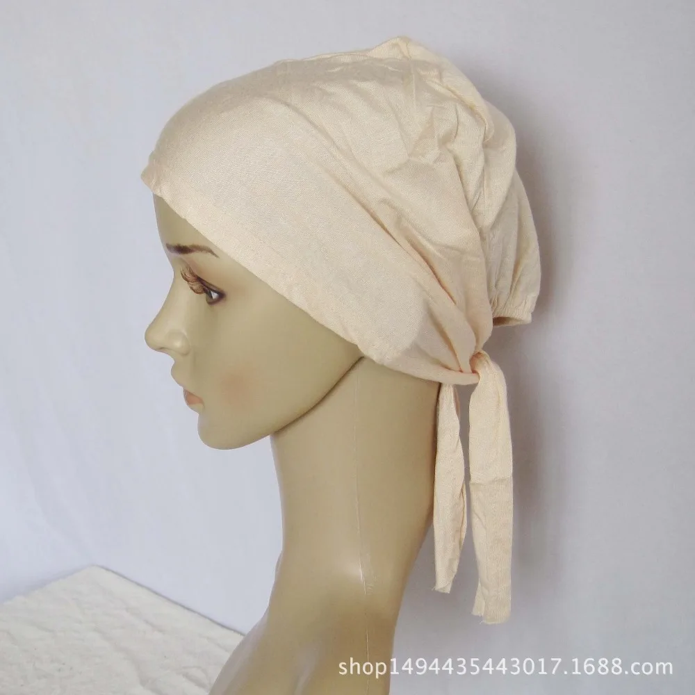 45 цветов полноразмерная внутренняя мусульманская хлопковая хиджаб шапка