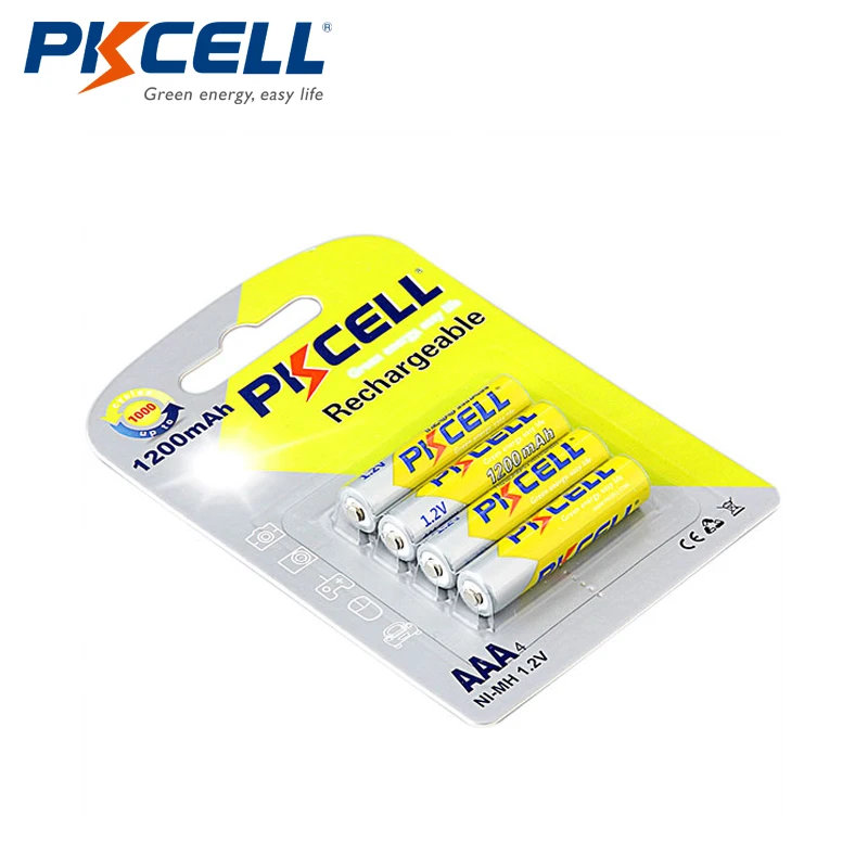 12 шт./3 карты PKCELL 1 2 в AAA перезаряжаемая батарея aaa 1200 мАч NIMH батареи 3A