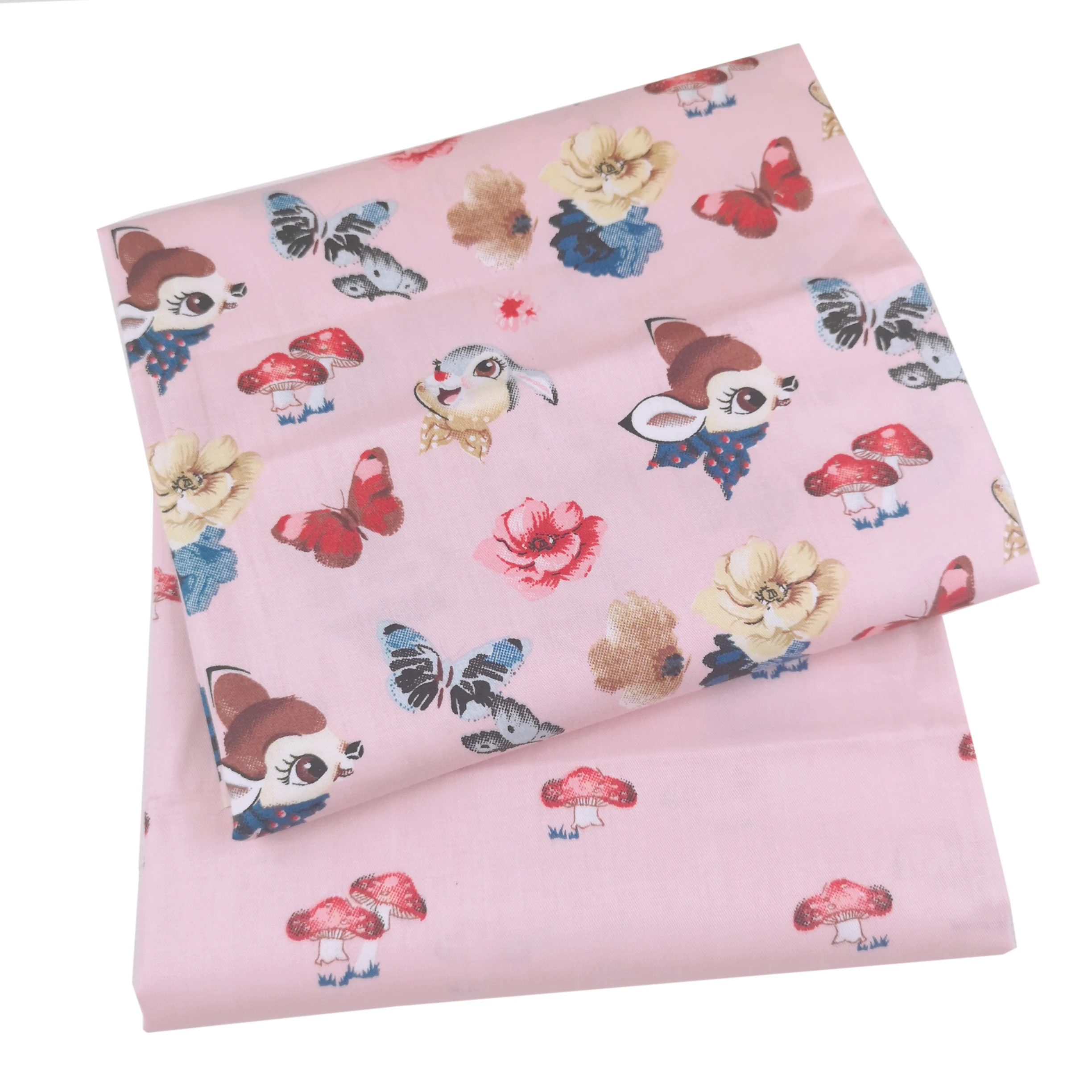 Детский стеганый Халат Syunss розовый с принтом в виде грибов хлопковый для