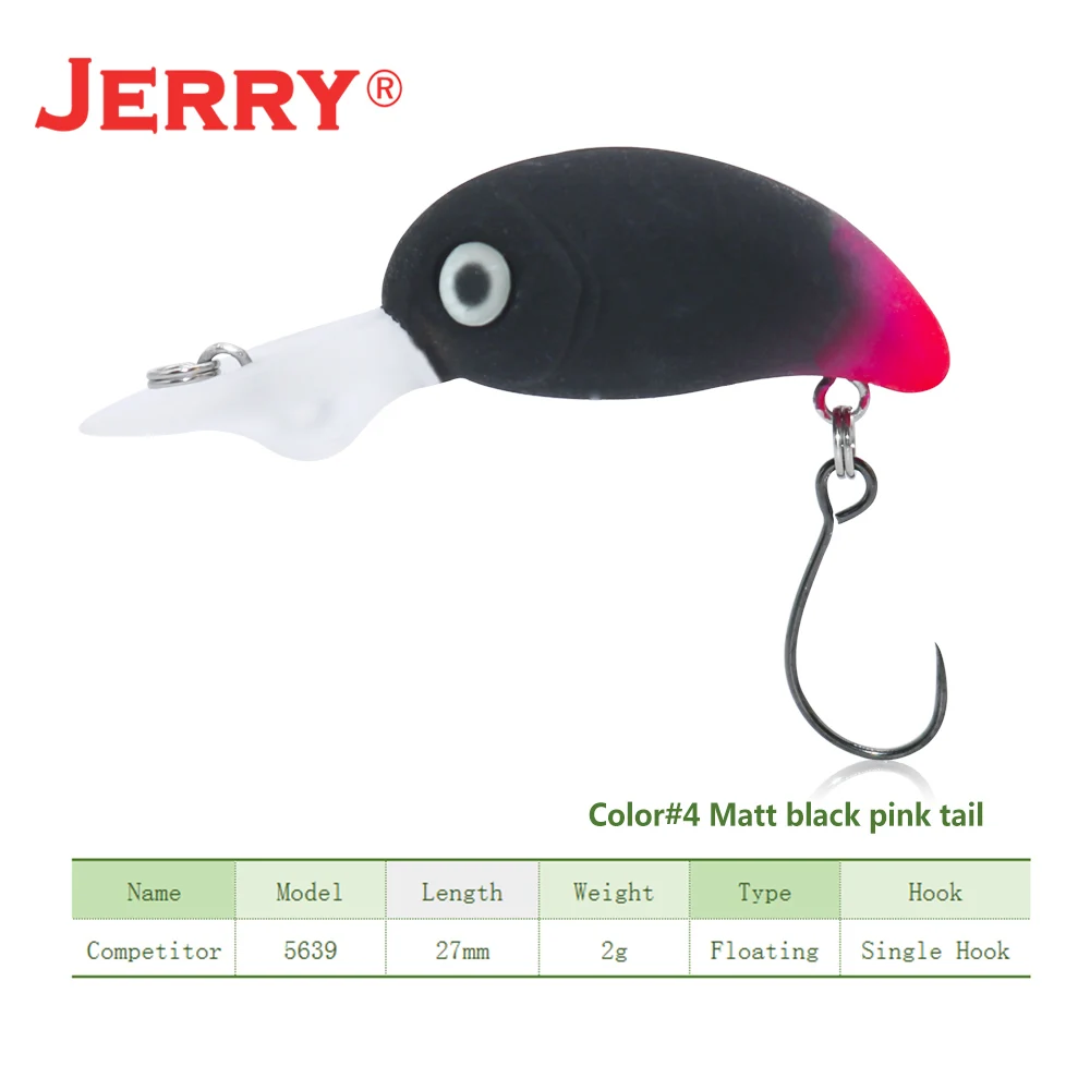 Jerry 2,7 см СТРИМ и озеро форель приманки плавающий глубокий дайвинг кривошипная приманка жесткая приманка-воблер заглушка спиннинг рыболовные приманки Светящиеся УФ Цвета - Цвет: matt black pink