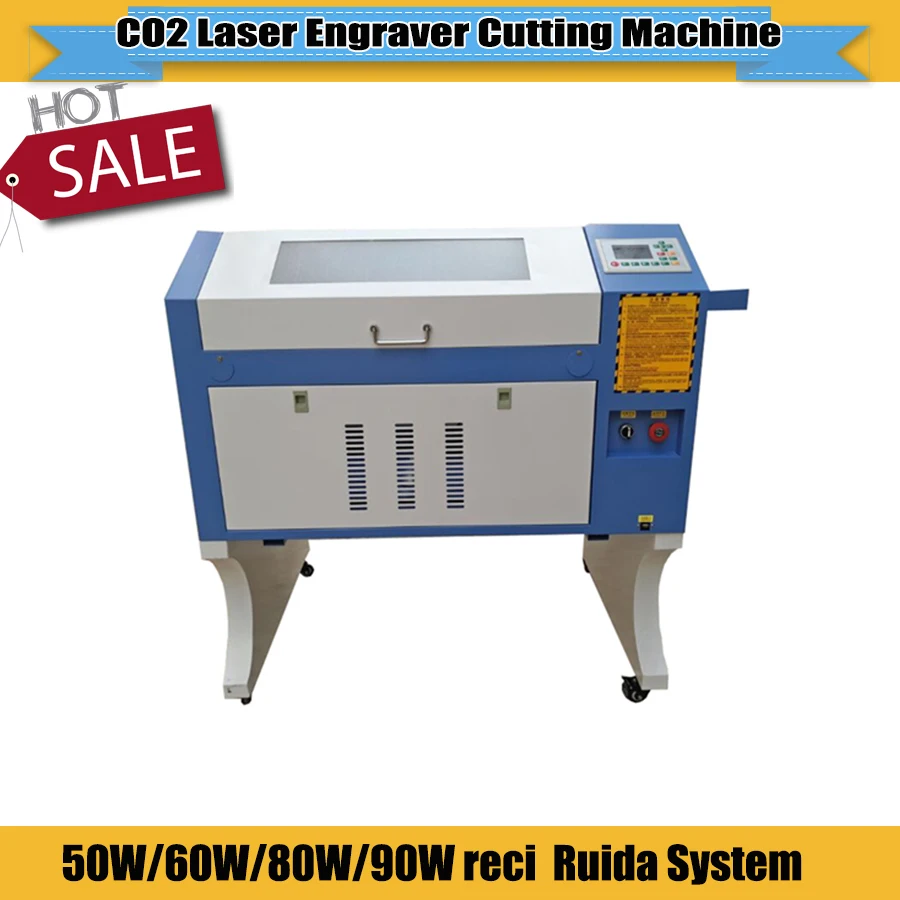 

JIN ZHI YIN 50W 60W 80W 90W reci laser engraving cutter machine laser engraver machine TS4060 for wood plywood leather caving