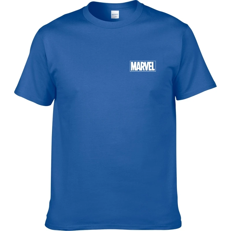 Marvel Comics футболки для Для мужчин футболка модная брендовая Повседневное Рубашка с