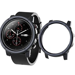 Electroplate black Чехол для смарт часов AMAZFEEL для Huami Amazfit Stratos 2 Аксессуары для часов PC чехол для Huami AMAZFIT Stratos Pace 2 защитный чехол - Цвет: Electroplate black