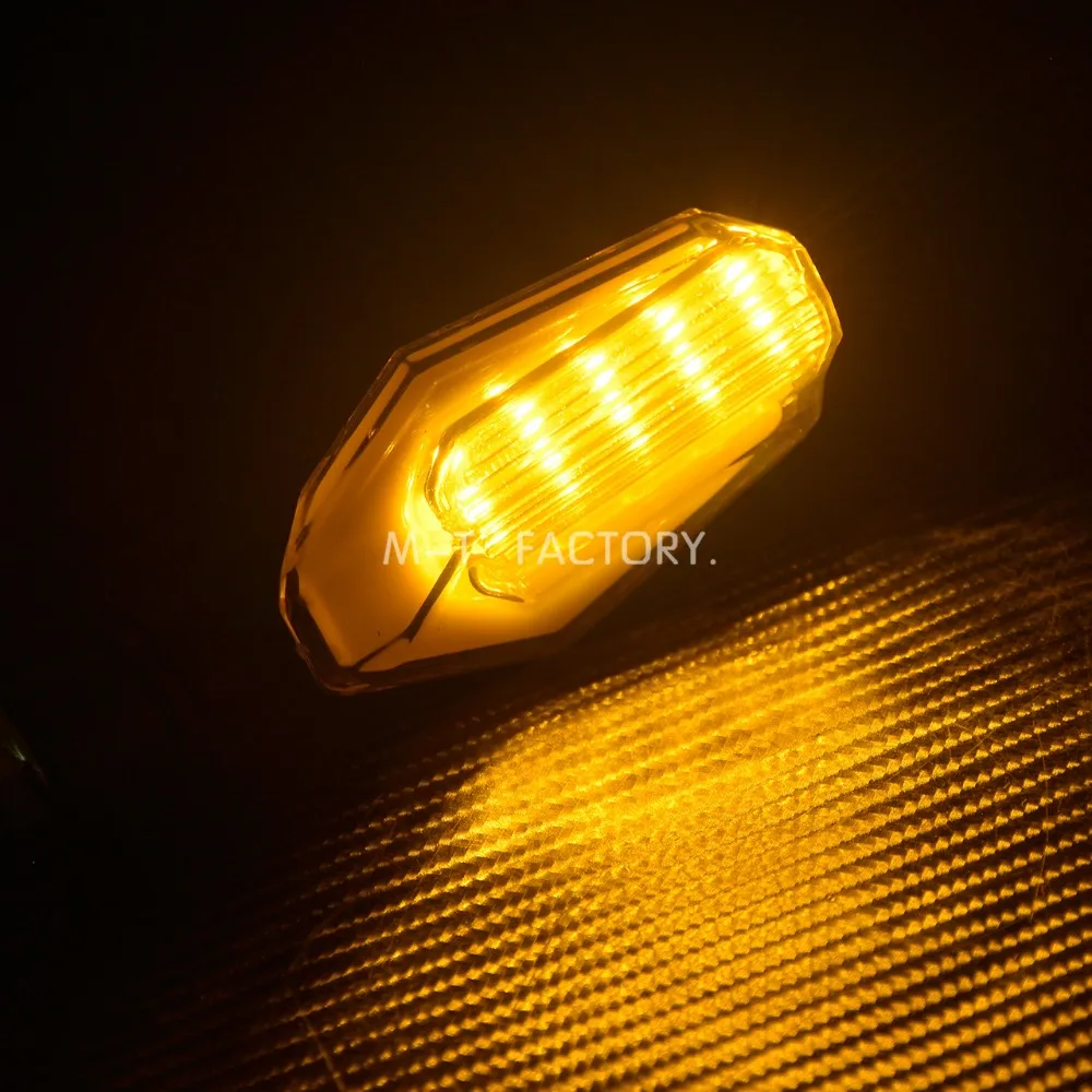 

2Pcs Motorcycle Turn Signal Indicator Lights Universal Blinker Daytime Running LED Light Lamp For Honda For Kawasaki