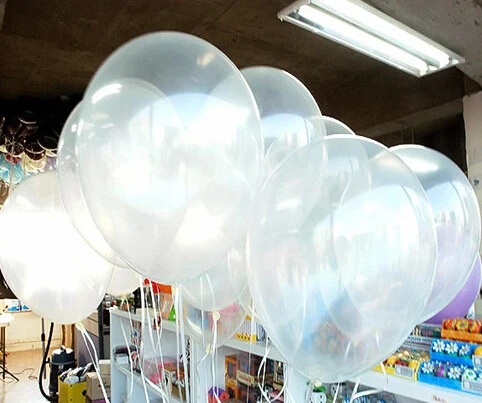 100 шт 12 дюймов прозрачные латексные воздушные шары высокого качества