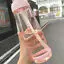 Розовый Новая прозрачная бутылка для воды соломы спортивные путешествия фруктовый сок воды чашки Велоспорт 550 мл/850 мл/1000 мл Горячая - Цвет: Розовый