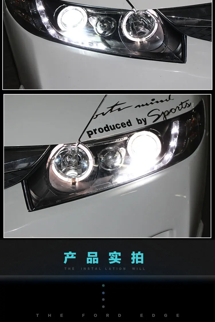 Hireno фары для 2006-2011 HONDA CIVIC фар сборки LED DRL ангел объектив двойной луч ксеноновые 2 шт