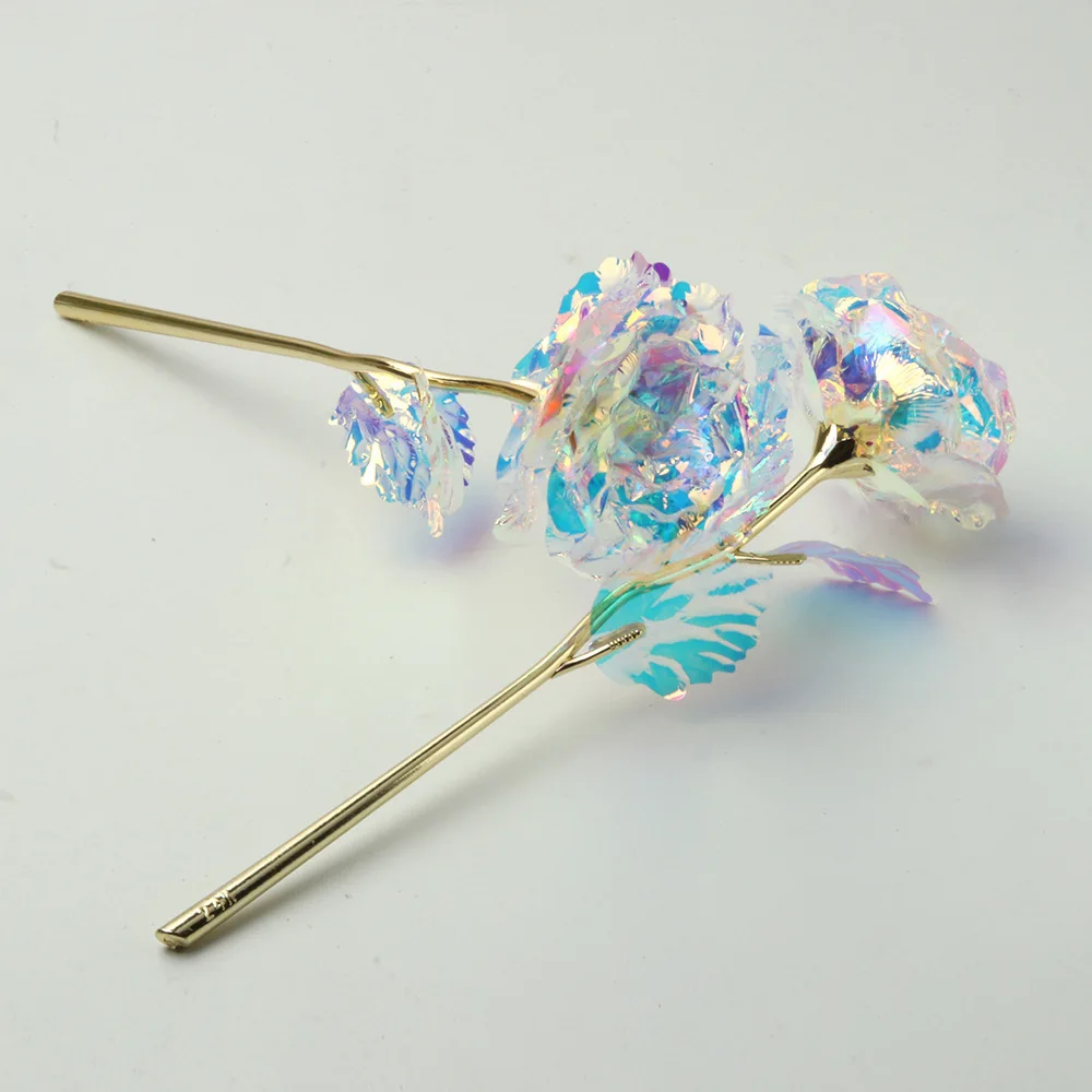no light flower only Дропшиппинг, креативный подарок на день Святого Валентина, 24 K, покрытая фольгой, розовая роза, длится навсегда, любовь, Свадебный декор, освещение для влюбленных, Роза - Цвет: no light flower only